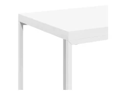 Mesa auxiliar con ruedas madera ingeniería blanco 40x30x63,5 cm