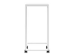 Mesa auxiliar con ruedas madera ingeniería blanco 40x30x63,5 cm