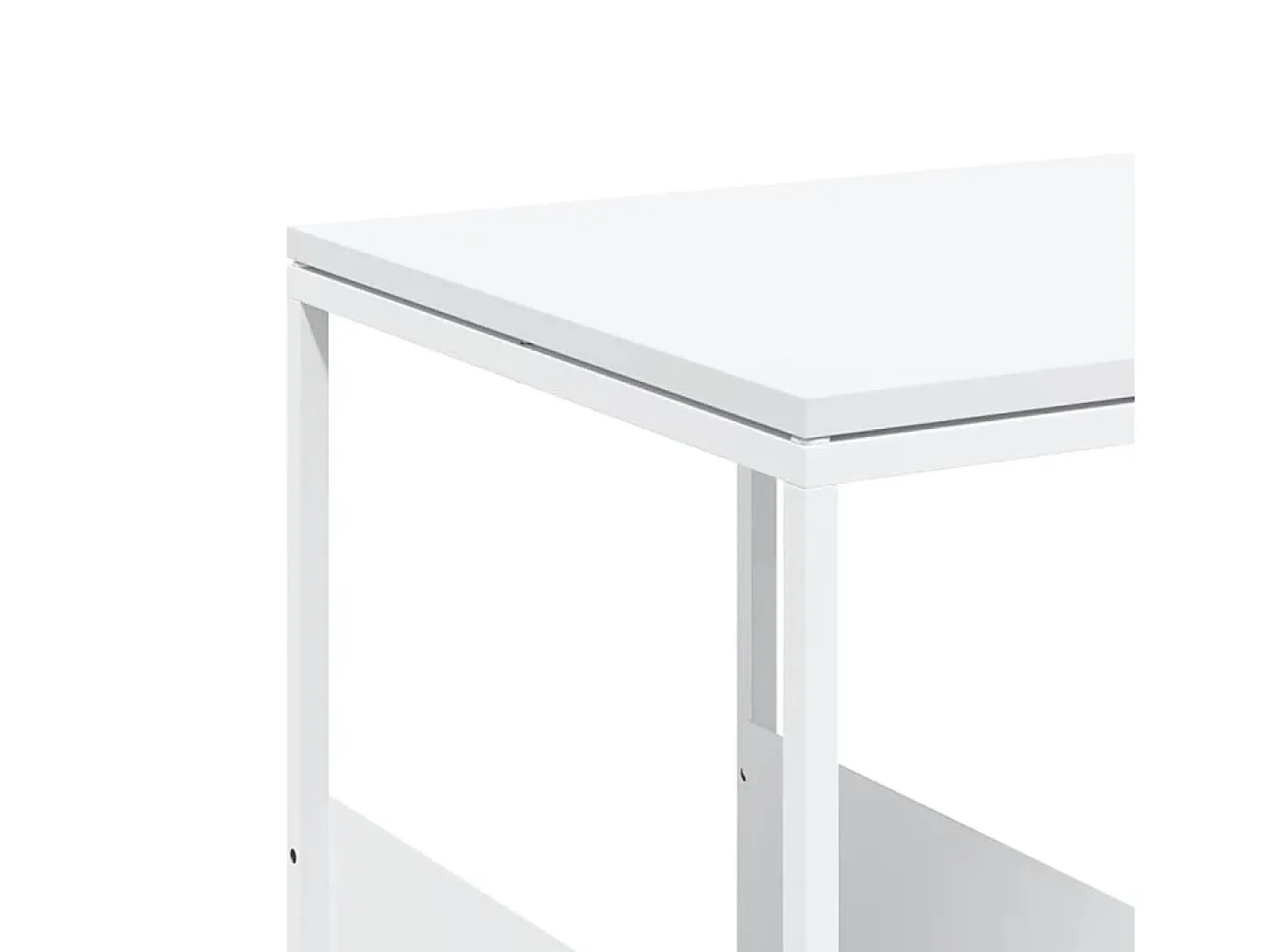 Mesa auxiliar con ruedas madera ingeniería blanco 55x36x63,5 cm