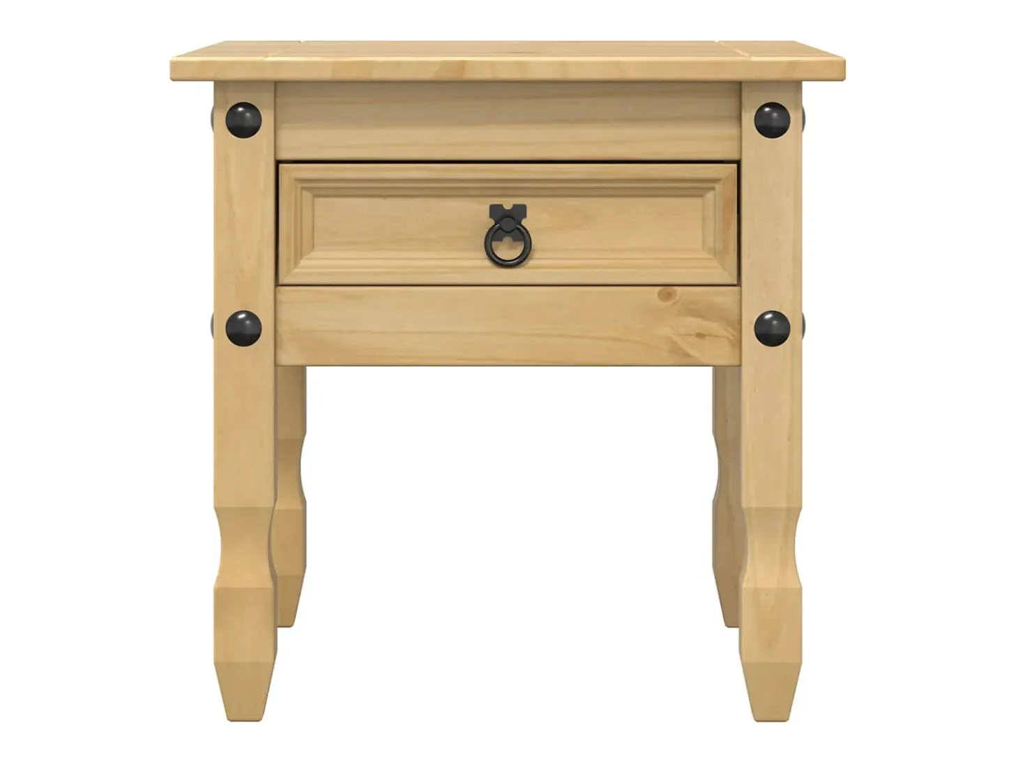 Mesa auxiliar Corona madera maciza de pino 50x50x50 cm ES867704