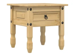 Mesa auxiliar Corona madera maciza de pino 50x50x50 cm ES867704