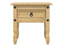 Mesa auxiliar Corona madera maciza de pino 50x50x50 cm