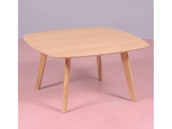 Mesa auxiliar cuadrada en madera de roble (80x80) - Northpole - Roble