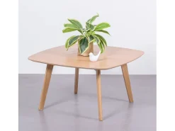 Mesa auxiliar cuadrada en madera de roble (80x80) - Northpole - Roble