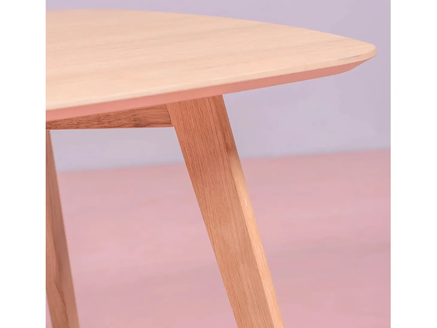 Mesa auxiliar cuadrada en madera de roble (80x80) - Northpole - Roble