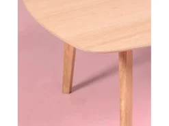 Mesa auxiliar cuadrada en madera de roble (80x80) - Northpole - Roble