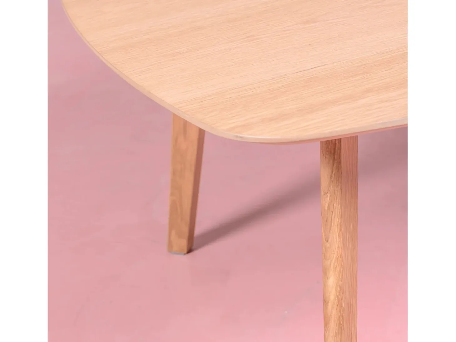 Mesa auxiliar cuadrada en madera de roble (80x80) - Northpole - Roble