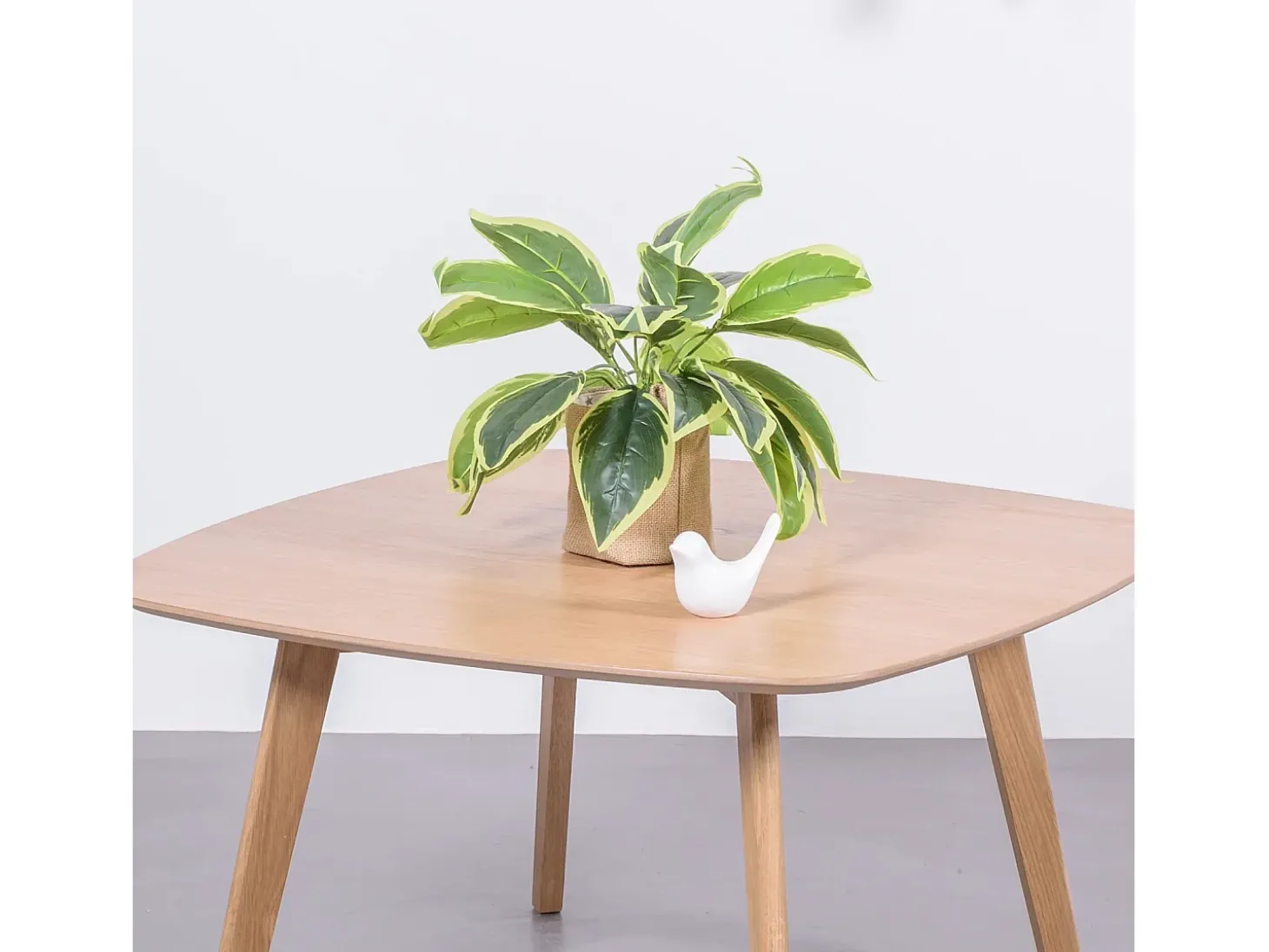 Mesa auxiliar cuadrada en madera de roble (80x80) - Northpole - Roble