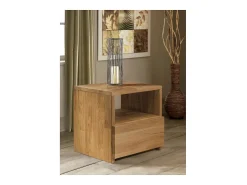 Mesa auxiliar Danark de madera maciza de roble