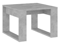 Mesa auxiliar de aglomerado gris hormigón 50x50x35 cm