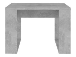 Mesa auxiliar de aglomerado gris hormigón 50x50x35 cm