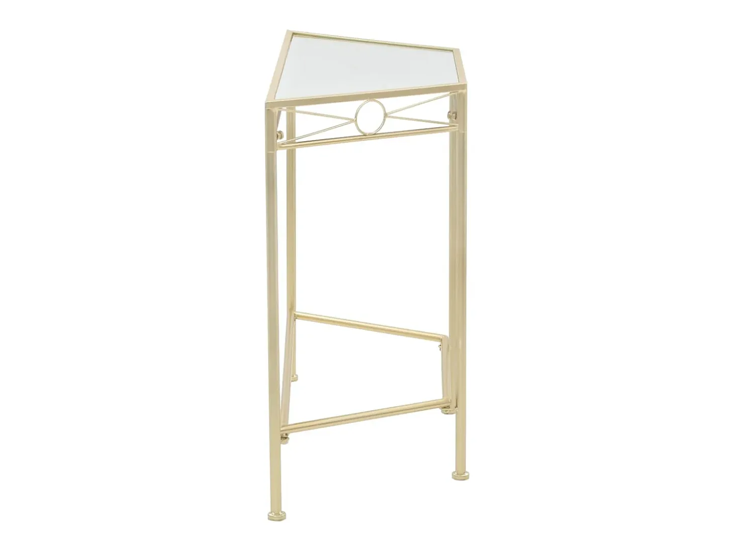 Mesa auxiliar de estilo vintage metal 87x34x73 cm dorada