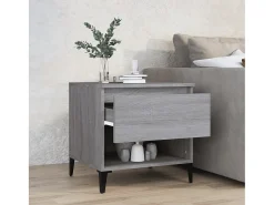 Mesa auxiliar de madera contrachapada gris Sonoma 50x46x50 cm