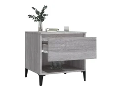 Mesa auxiliar de madera contrachapada gris Sonoma 50x46x50 cm