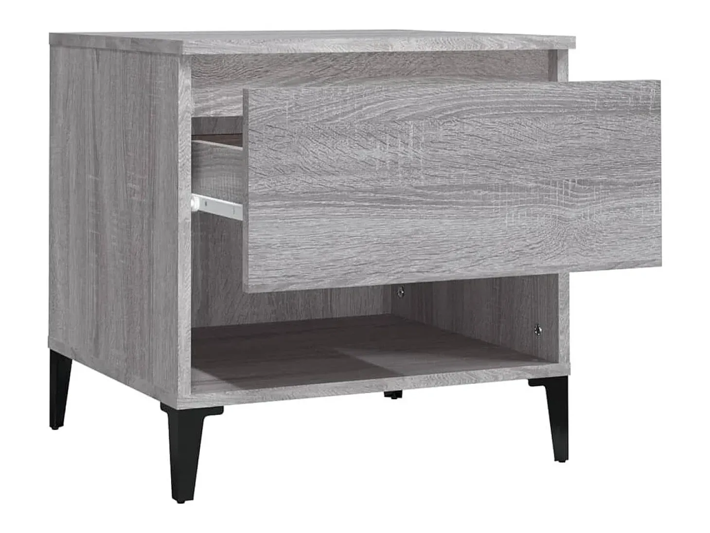 Mesa auxiliar de madera contrachapada gris Sonoma 50x46x50 cm