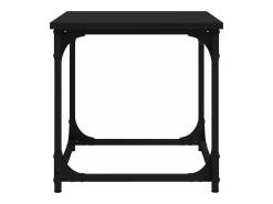 Mesa auxiliar de madera contrachapada negro 40x40x40 cm