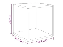 Mesa auxiliar de madera contrachapada blanco 33x33x34,5 cm