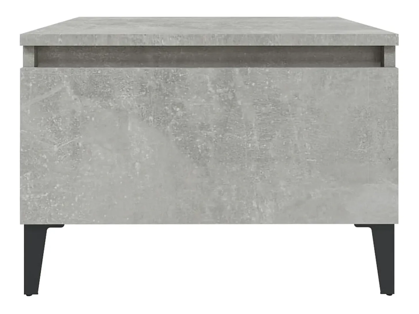 Mesa auxiliar de madera contrachapada gris hormigón 50x46x35 cm