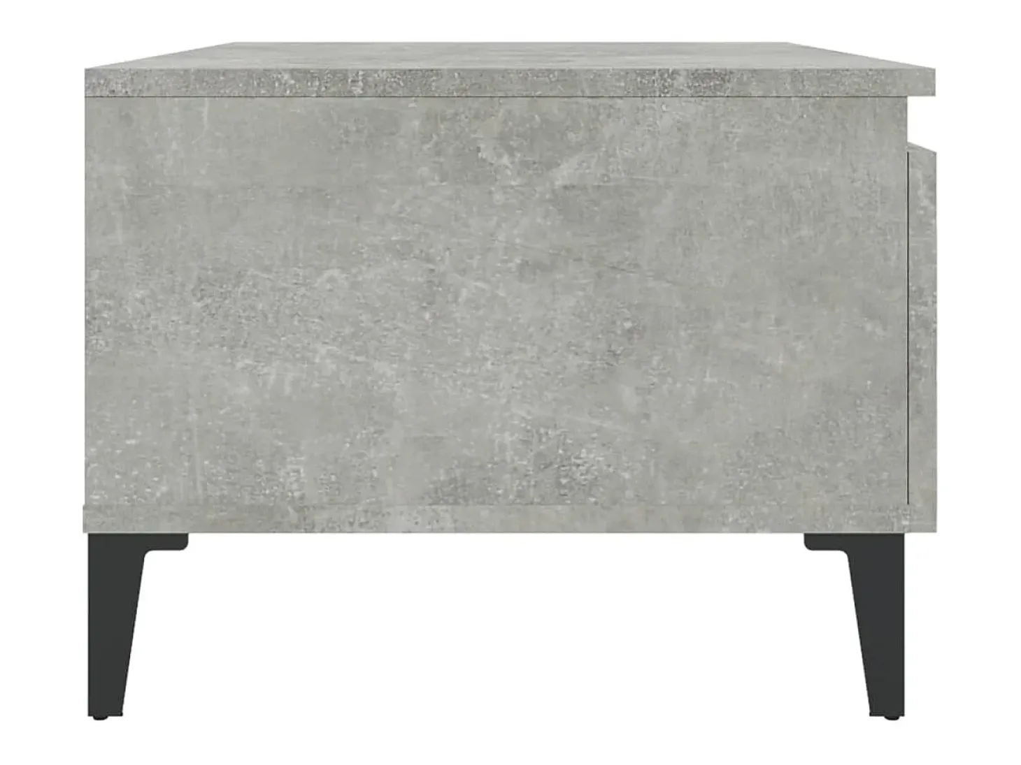 Mesa auxiliar de madera contrachapada gris hormigón 50x46x35 cm