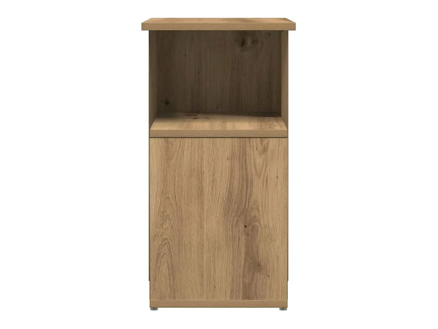 Mesa auxiliar de madera contrachapada roble artisan 36x30x56 cm