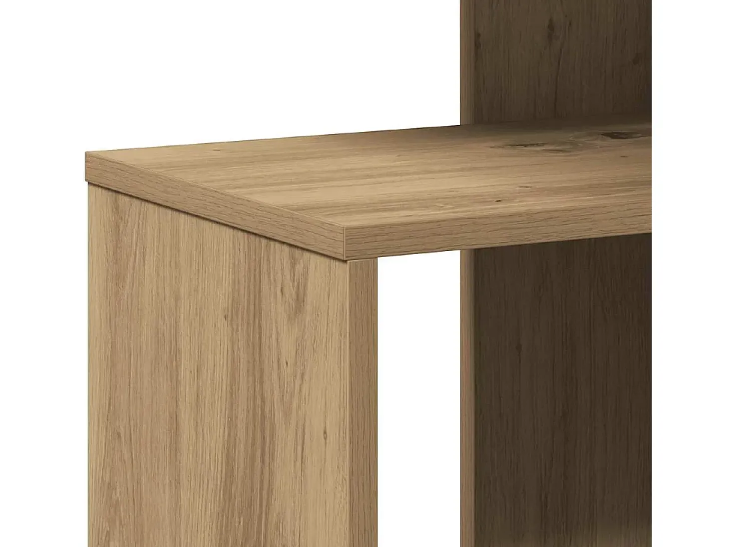 Mesa auxiliar de madera contrachapada roble artisan 36x30x56 cm
