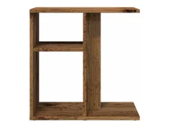 Mesa auxiliar de madera contrachapada envejecida 50x30x50 cm