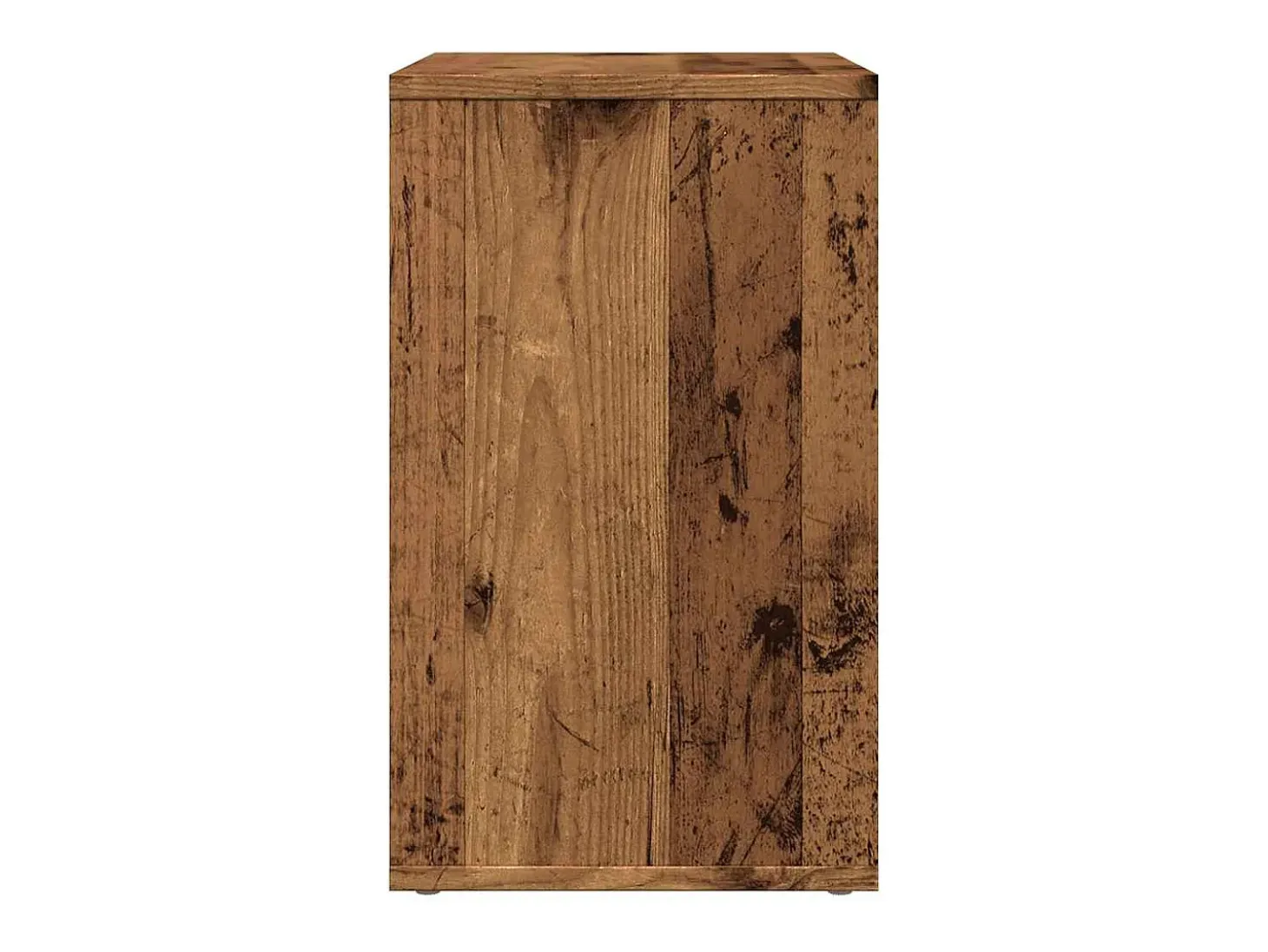 Mesa auxiliar de madera contrachapada envejecida 50x30x50 cm