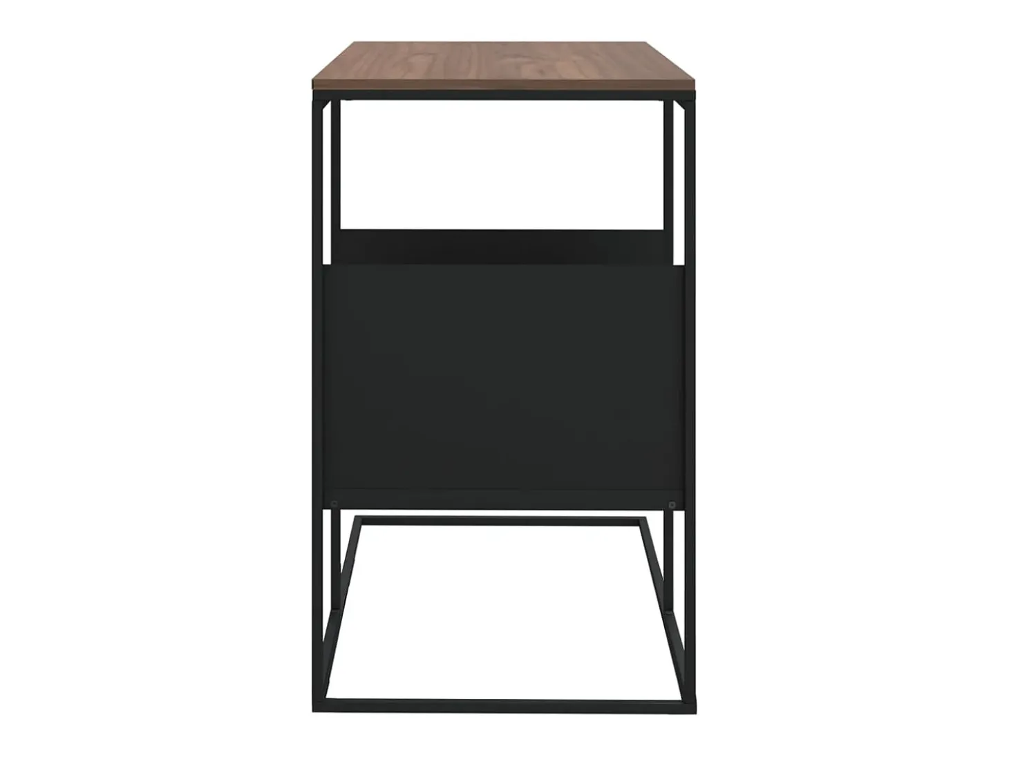 Mesa auxiliar de madera contrachapada negro 55x36x59,5 cm