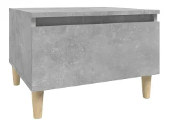 Mesa auxiliar de madera contrachapada gris hormigón 50x46x35 cm