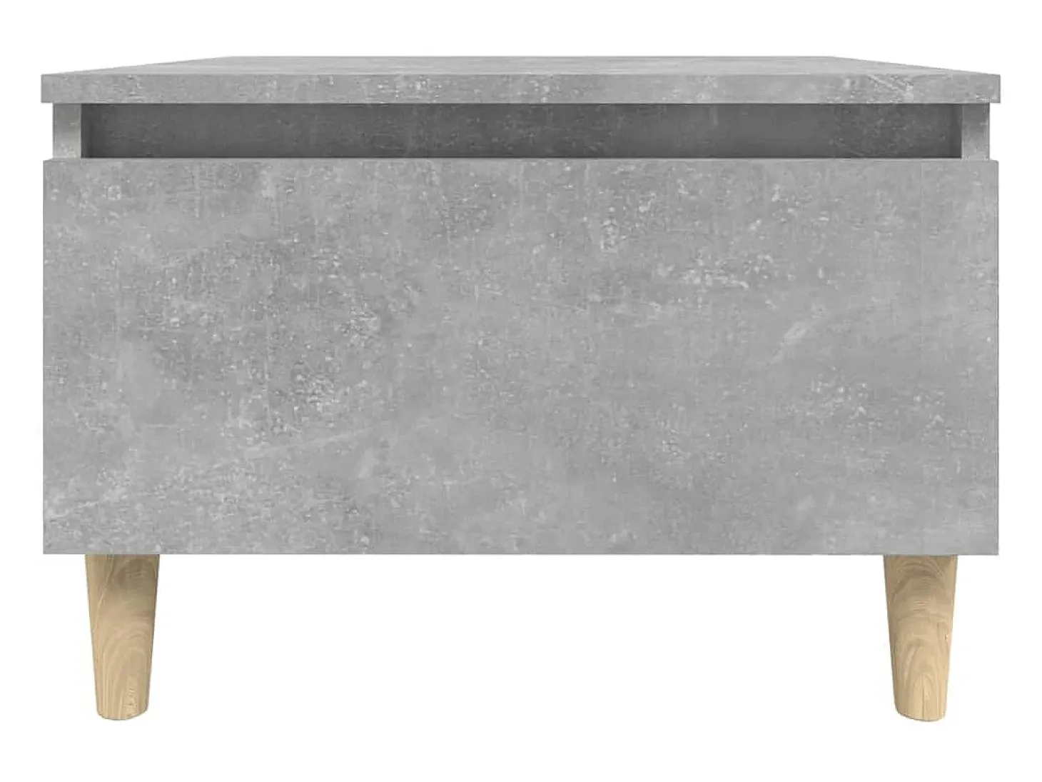 Mesa auxiliar de madera contrachapada gris hormigón 50x46x35 cm