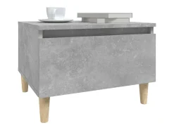 Mesa auxiliar de madera contrachapada gris hormigón 50x46x35 cm