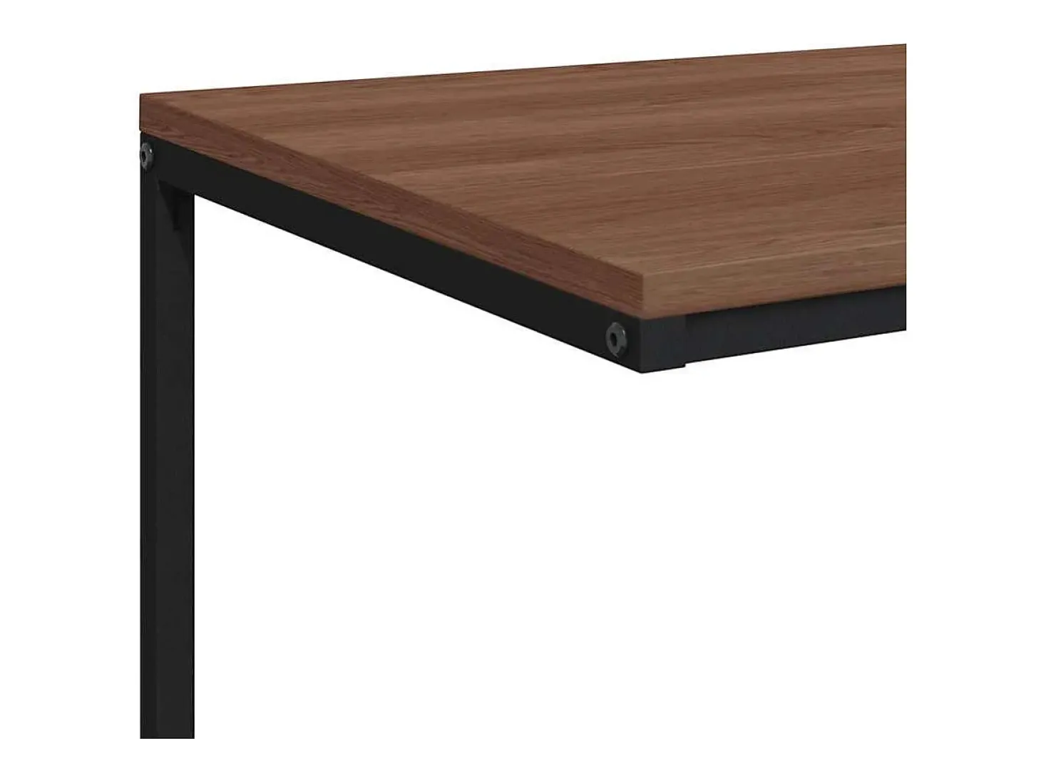 Mesa auxiliar de madera contrachapada negro 55x35x66 cm