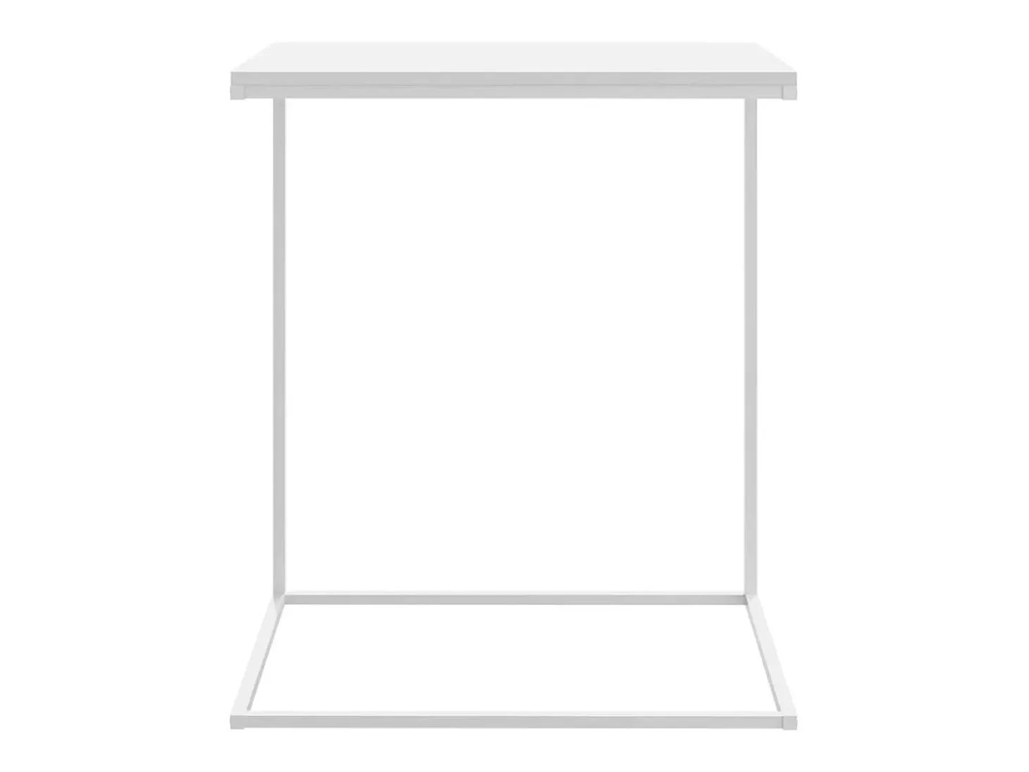 Mesa auxiliar de madera contrachapada blanco 55x35x66 cm ES417645