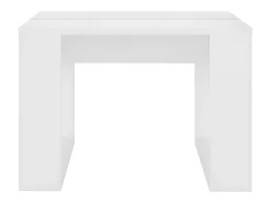 Mesa auxiliar de madera contrachapada blanco 50x50x35 cm