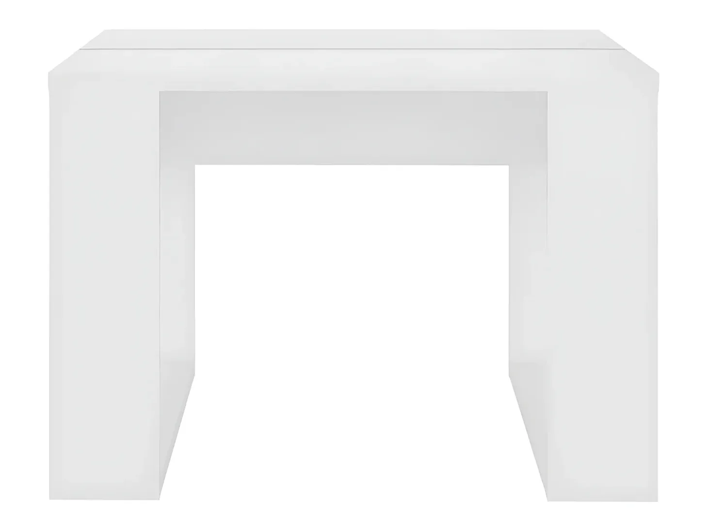 Mesa auxiliar de madera contrachapada blanco 50x50x35 cm