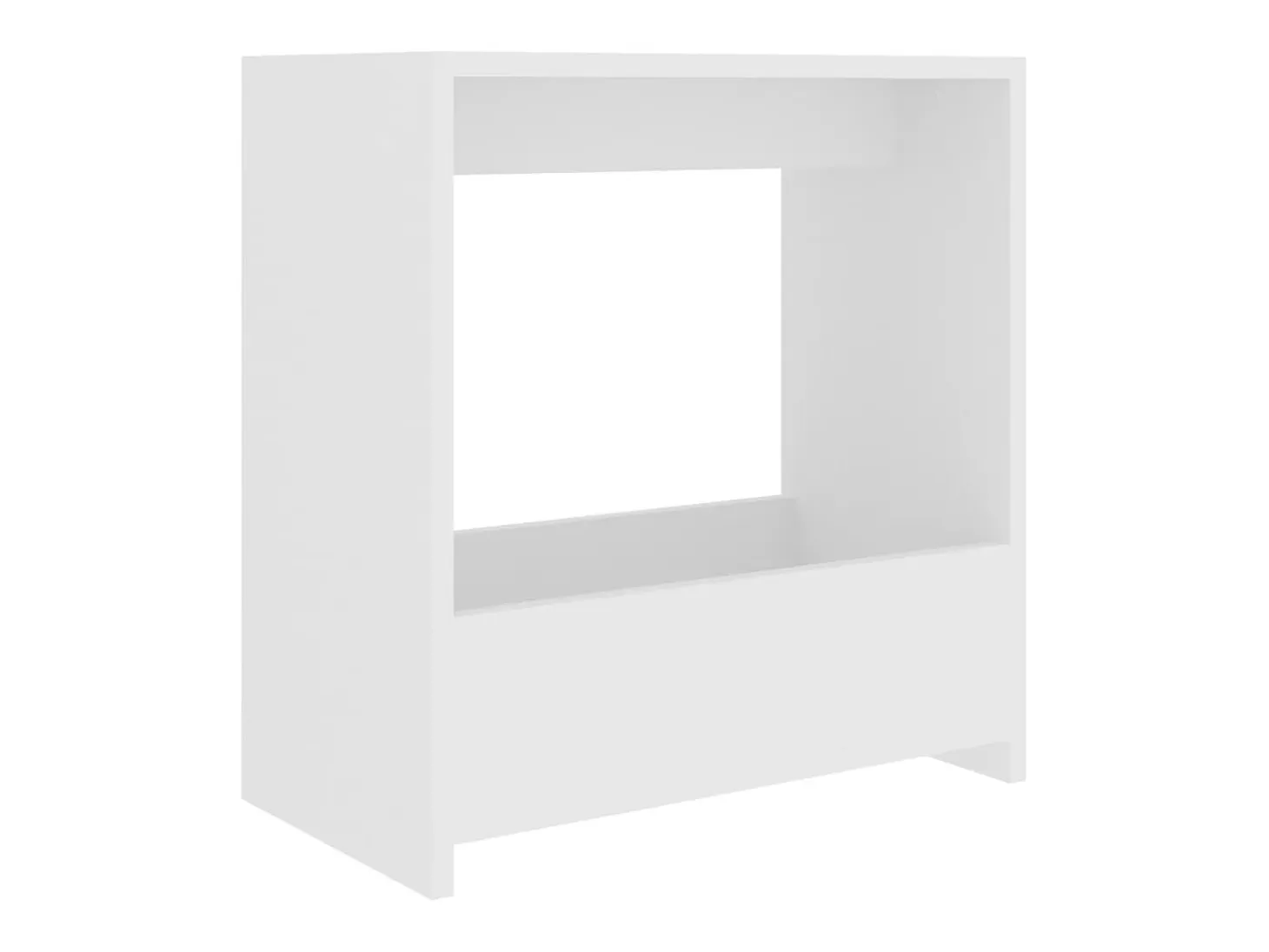 Mesa auxiliar de madera contrachapada blanco 50x26x50 cm