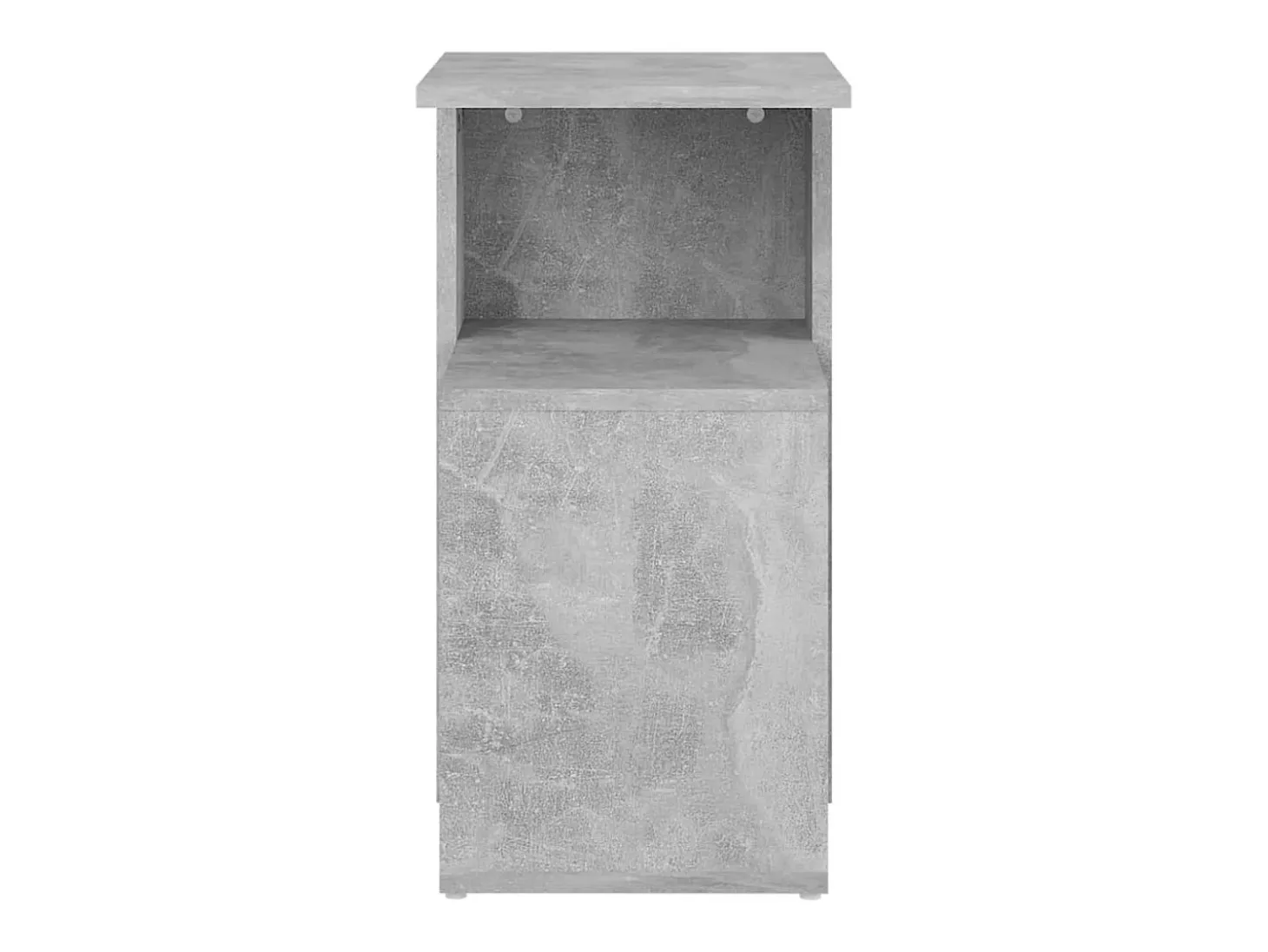Mesa auxiliar de madera contrachapada gris hormigón 36x30x56 cm