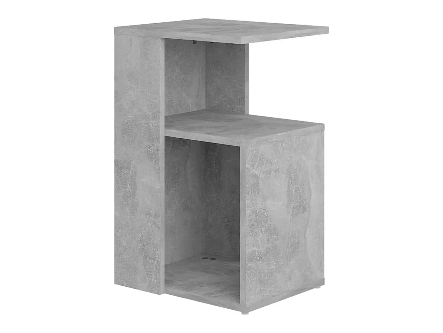 Mesa auxiliar de madera contrachapada gris hormigón 36x30x56 cm