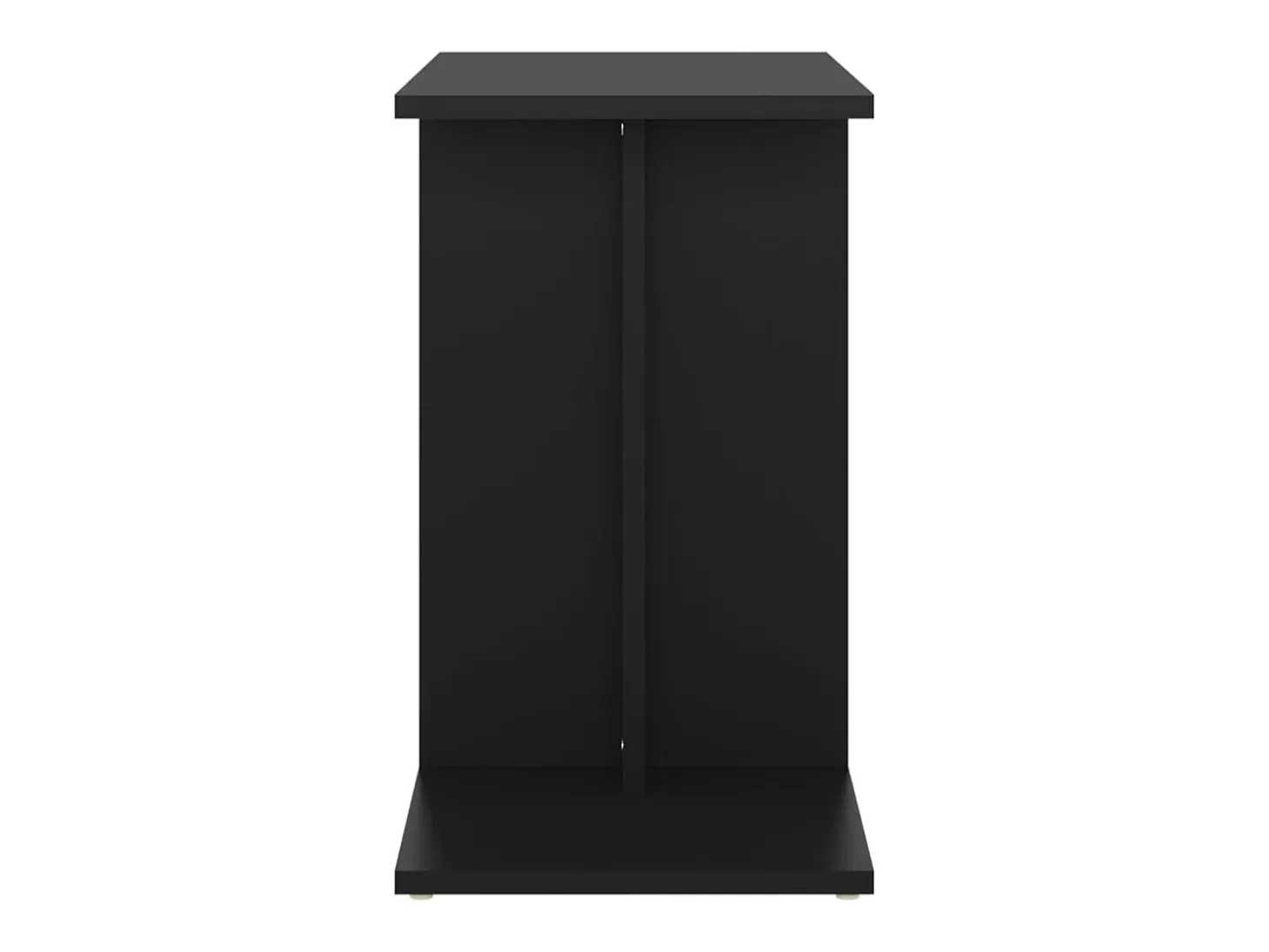 Mesa auxiliar de madera contrachapada negro 50x30x50 cm