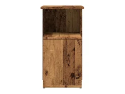 Mesa auxiliar de madera contrachapada envejecida 36x30x56 cm