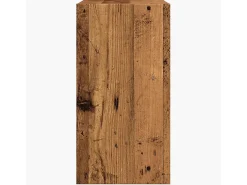 Mesa auxiliar de madera contrachapada envejecida 50x26x50 cm