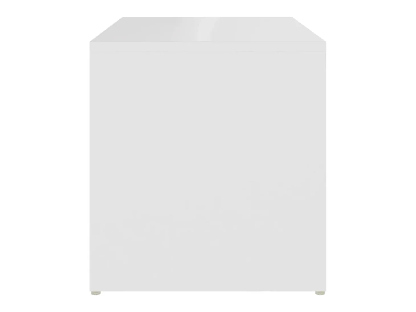 Mesa auxiliar de madera contrachapada blanco 59x36x38 cm