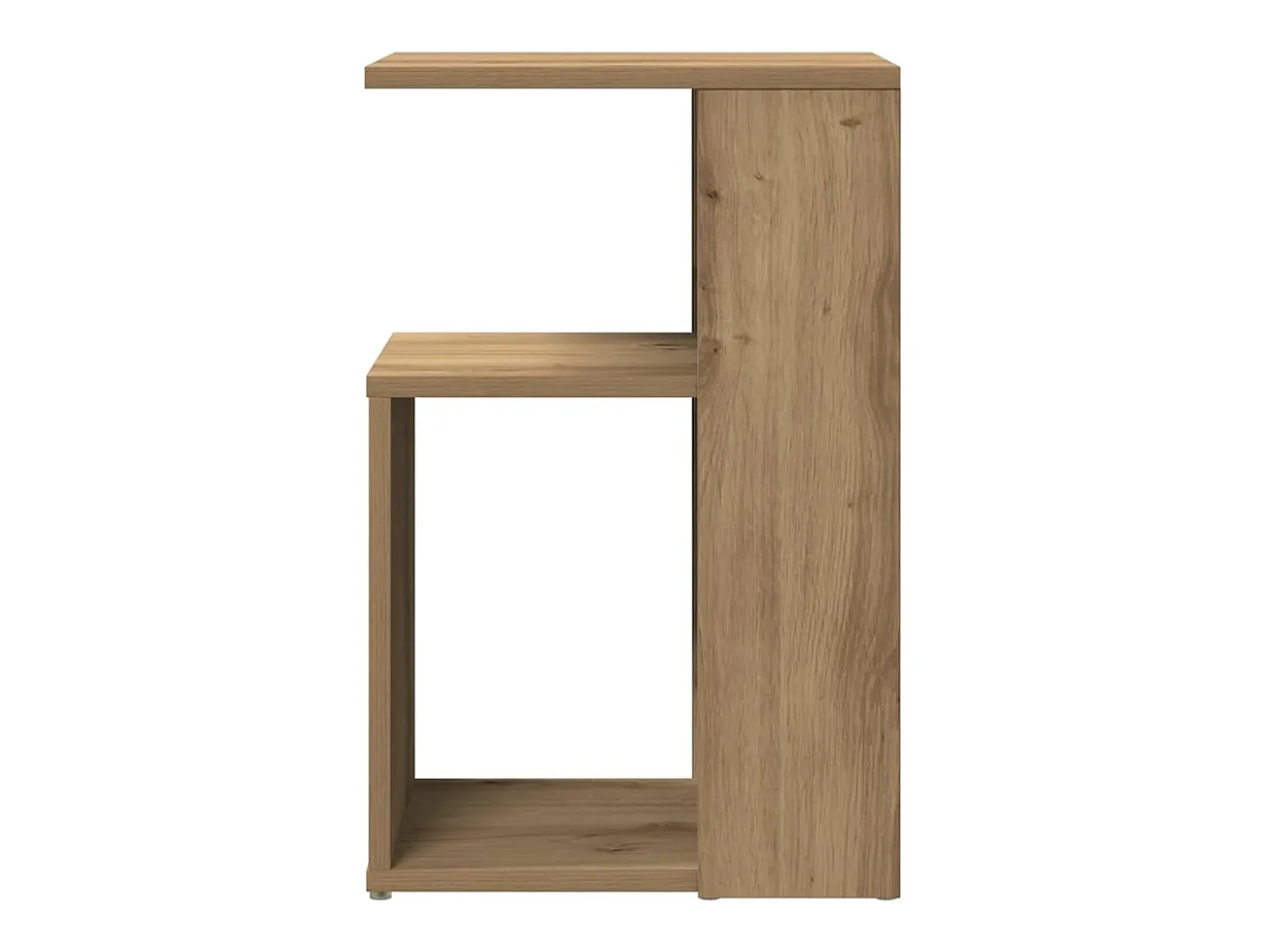 Mesa auxiliar de madera contrachapada roble artisan 36x30x56 cm