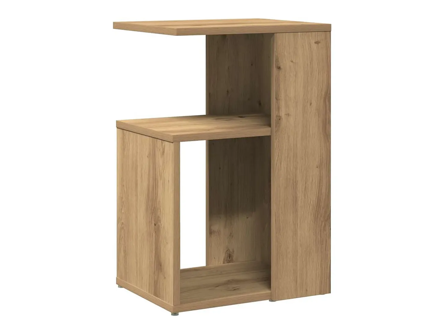 Mesa auxiliar de madera contrachapada roble artisan 36x30x56 cm