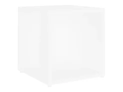 Mesa auxiliar de madera contrachapada blanco 33x33x34,5 cm ES390418