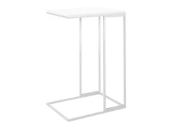 Mesa auxiliar de madera contrachapada blanco 40x30x59 cm ES981352