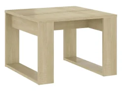 Mesa auxiliar de madera contrachapada roble Sonoma 50x50x35 cm