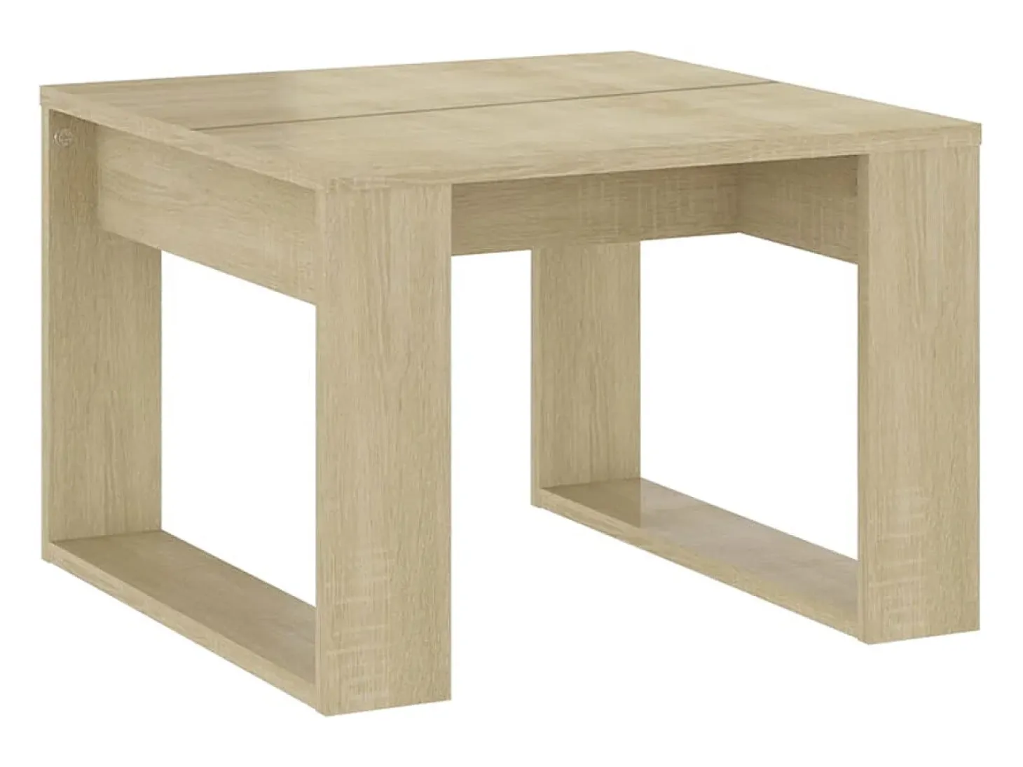 Mesa auxiliar de madera contrachapada roble Sonoma 50x50x35 cm