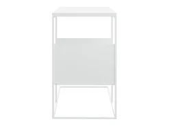 Mesa auxiliar de madera contrachapada blanco 55x36x59,5 cm