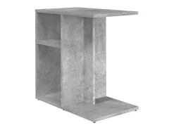Mesa auxiliar de madera contrachapada gris hormigón 50x30x50 cm